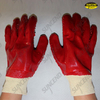 PVC fully coated gloves with rough terry palm and interlock liner on back