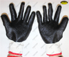 Grain rubber coated polycotton hand work gloves