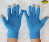 Touch screen Cotton knitted white hand safety industrial glove