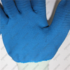 13 gauge polyester full coated blue corrugated latex gloves