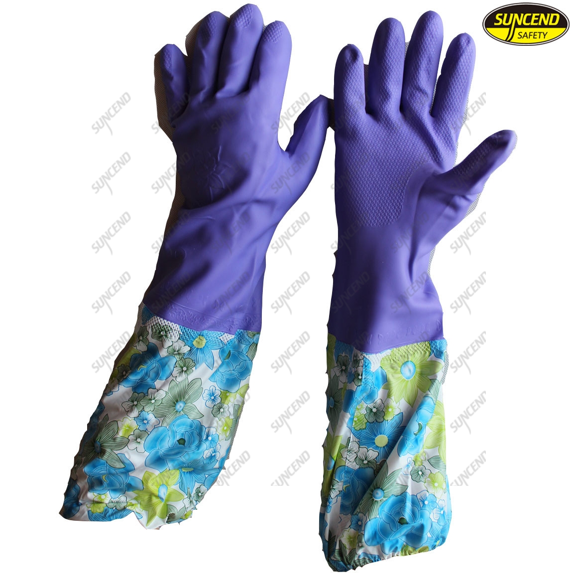 Jersey cotton lined latex household hand protection cold resistant winter gloves