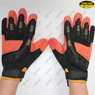 Custom industrial machinery work anti slip hand protective mechanic gloves
