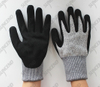 13 gauge HPPE cut resistant liner sandy finish nitrile coating gloves with new t