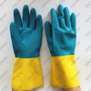 Two color Neoprene and latex dipped chemical resistant glove