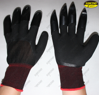 Hot Sell Multifunction Claw Garden Glove With Digging