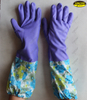 Jersey cotton lined latex household hand protection cold resistant winter gloves