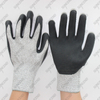 13G HPPE liner cut resistant glove with latex palm coated embossed finish