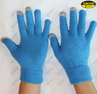 Touch screen Cotton knitted glove
