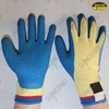 10G Aramid fiber liner blue latex palm and thumb coated cut resistant work glove