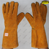 Jersey liner cow split leather safety hand protective gloves