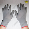 Grey PU palm fit work gloves 