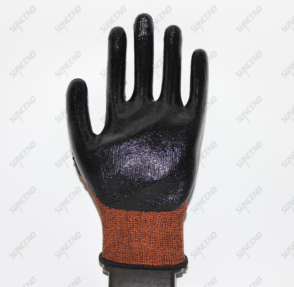 Customized PU Palm Coated TPR on Back Anti Impact Safety Gloves
