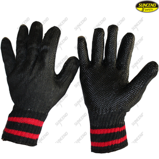 Wholesale women industrial garden rubber coated gloves