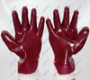 New special coating style jersey cotton liner smooth red PVC gloves