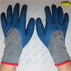 Safety crinkle latex coated thin liner breathable work gloves