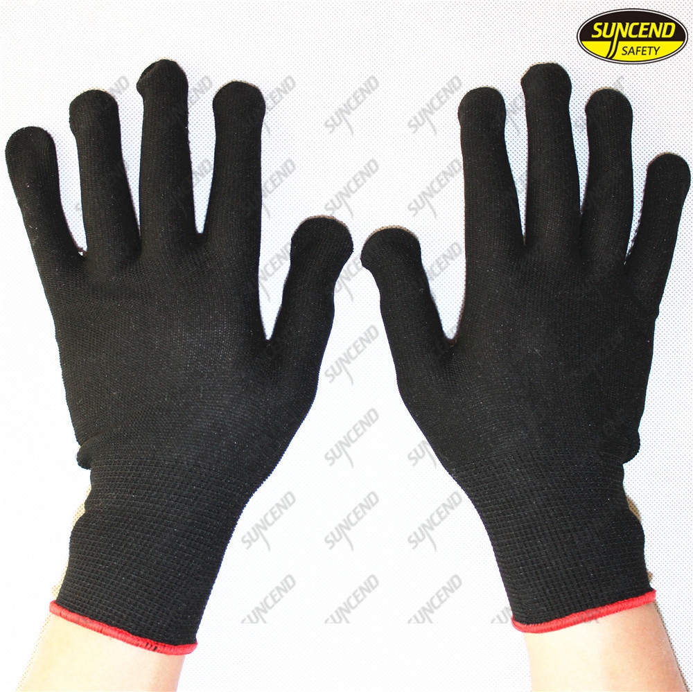 Single side polycotton knitted PVC dotted gloves