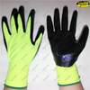 Smooth nitrile coated oil resistant mechanical work gloves
