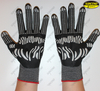 15g nylon spandex palm nitrile coated PVC dotted industrial hand gloves