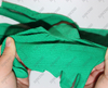 Women garden work safety green polyester gloves