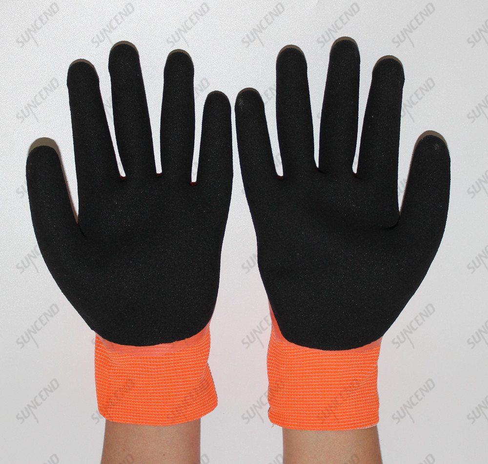 13 Gauge Double Latex Fully Dipped High Flexible And Anti Slip Working Glove