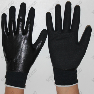 Double Dipped Nitrile Coated Palm Reinforced Work Gloves