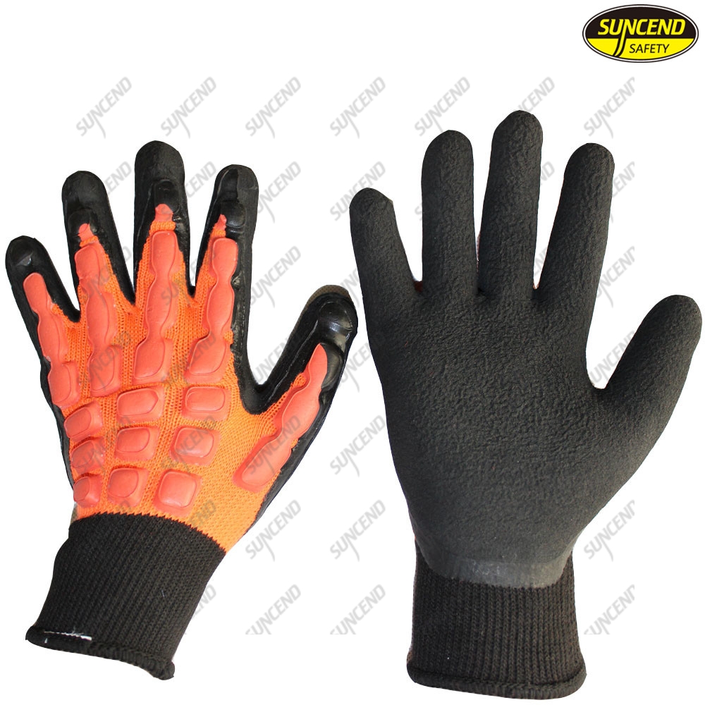 Anti vibration shock proof mechanics working gloves