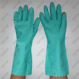 White spray special diamond texture PVC household gloves