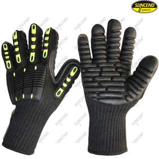 Rubber foam palm TPR back shock absorbing gloves