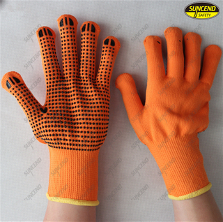 Cotton White Hand Gloves PVC Dots White Cotton Gloves