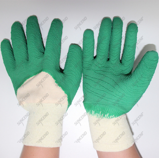 Latex Coated Jersey Lined Anti Abrasion Safety Gloves
