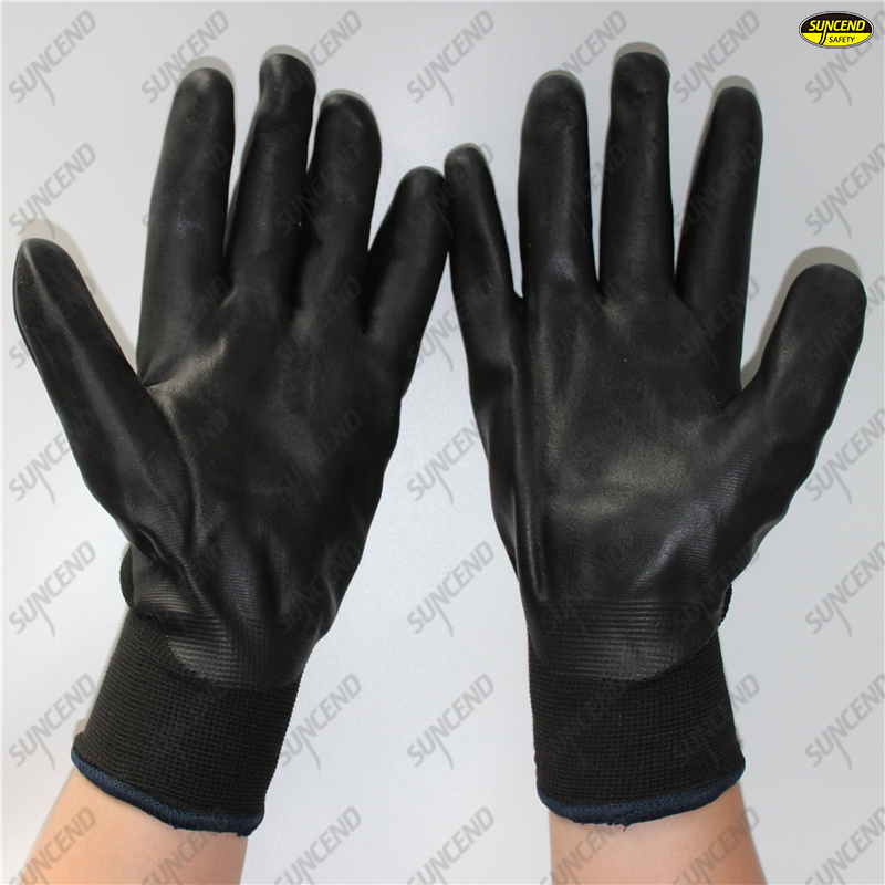 Cold resistant work protective guantes de seguridad warmly soft foam coated nitr
