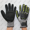 Palm Sandy Nitrile Anti Oil TPR Cut Resistance Gloves with Wrist Strap