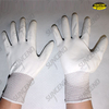 white PU palm coated gloves