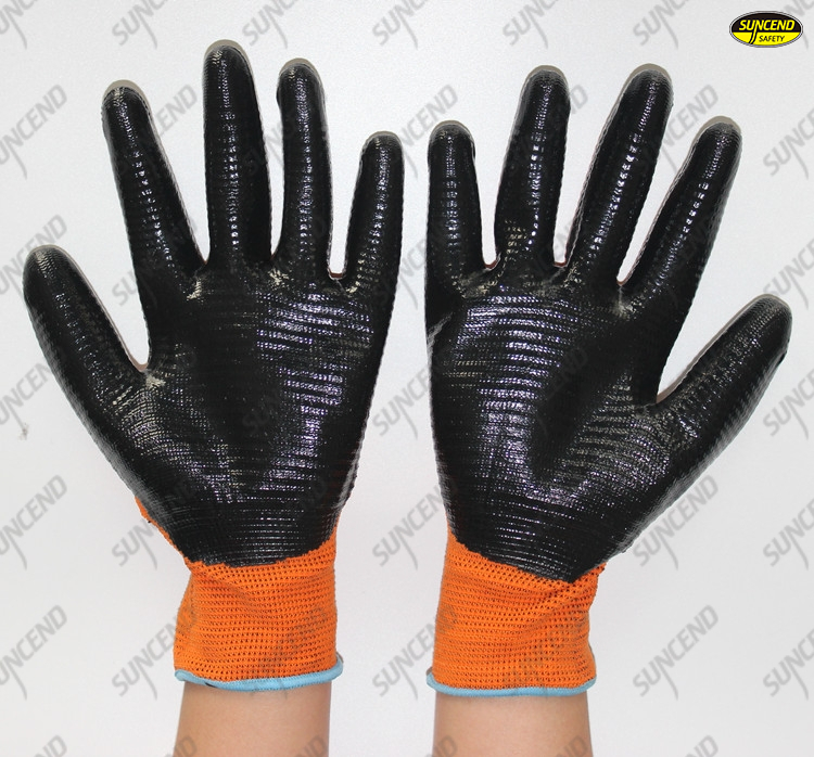 U3 liner nitrile coated gloves