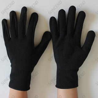 High Visible Sandy Nitrile Coated Work Gloves