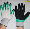Double latex palm coated crinkle safety working gloves