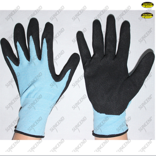 New sandy nitrile coating industrial worker gloves
