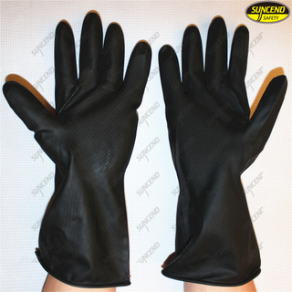 rubber chemical resistant industrial gloves