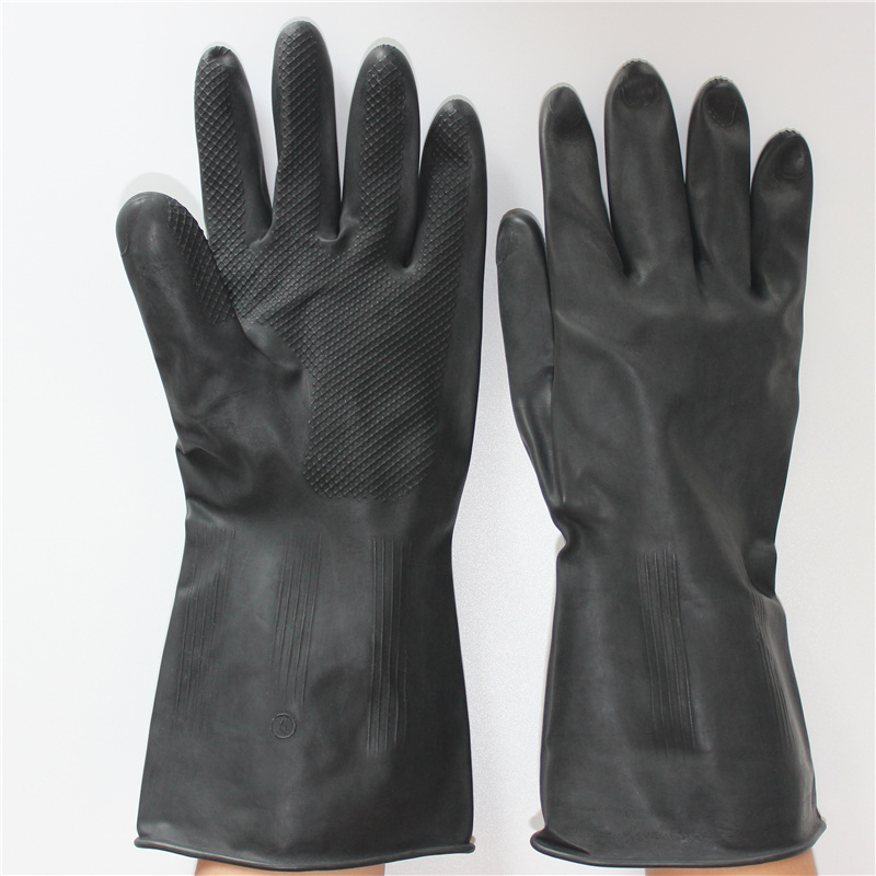 latex industrial chemical resistant gloves