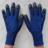 Blue Nylon Knite Comfortable And Breathable Hand Working Gloves With Foam Finish