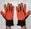 Anti Impact Flame Resistant Industrial Protective Mechanical Cow Leather Safety Work Gloves with TPR