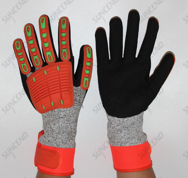 Qingdao Brand SUNCEND Cut Gloves Anti Vabrasion And Anti Impact Work Gloves 