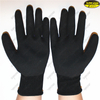 Black sandy nitrile coated polyester nylon liner gloves