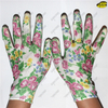 Wholesale smooth nitrile coated colorful liner gloves