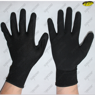 13G Polyester Liner Micro Foam Nitrile Coated Gloves