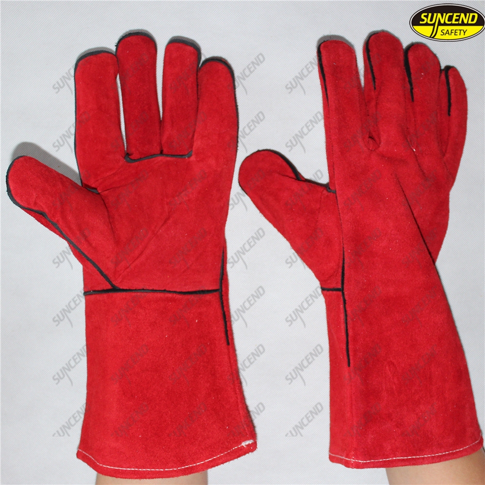 Hand Protection Heat Resistant Cow Split Work Safety Gloves