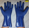 PVC double dip sandy finish oilproof safety glove