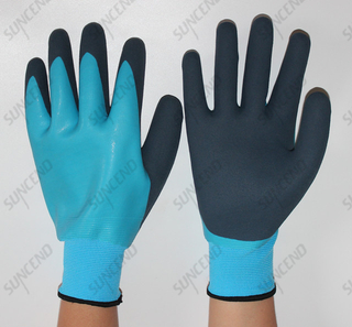 SUNCEND Customized WG-318 Gloves Fully Coated Latex Waterproof Work Glove