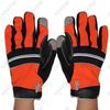 Synthetic leather palm silicone dotted coating safety work mechanical working gloves