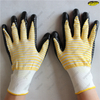 Open back smooth nitrile polyester liner industrial gloves